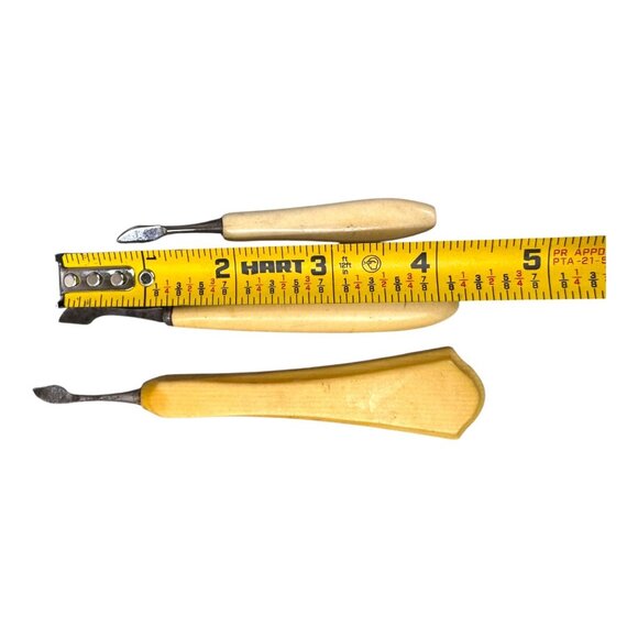 Set Of 3 Vintage Celluloid Nail Cleaning Tools Steel Blades & Victorian Antique - Picture 6 of 7